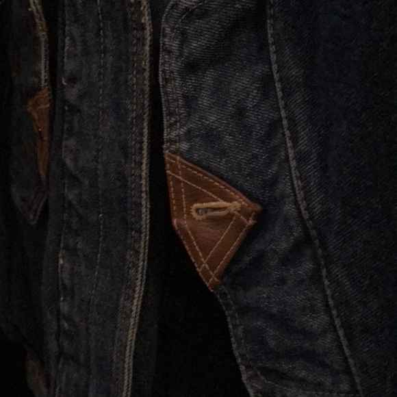 Vintage Jack Set denim jacket with leather - Picture 6 of 8